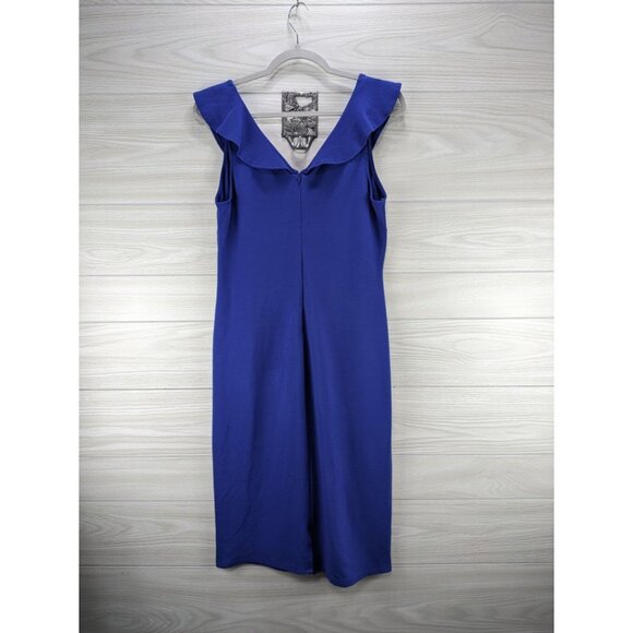 superfoxx Navy Ruffle V Neck Dress - Picture 8 of 9